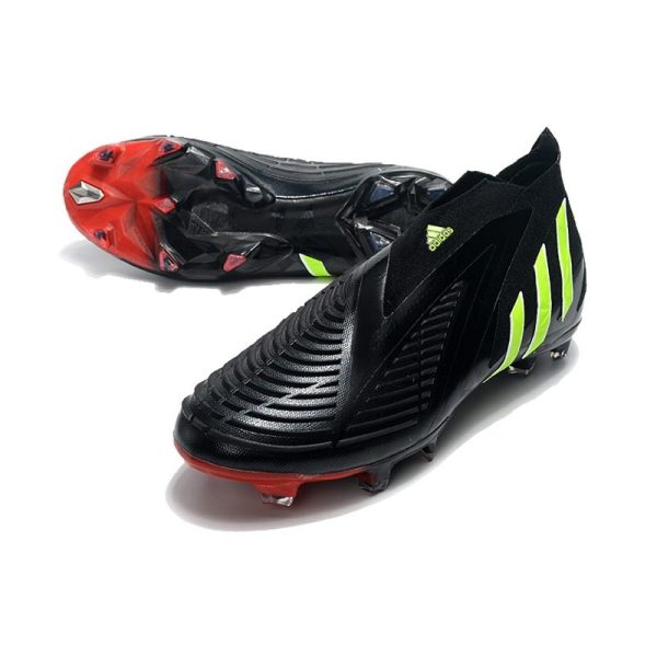 Chaussure de Football adidas Predator Edge+ FG Noir Vert