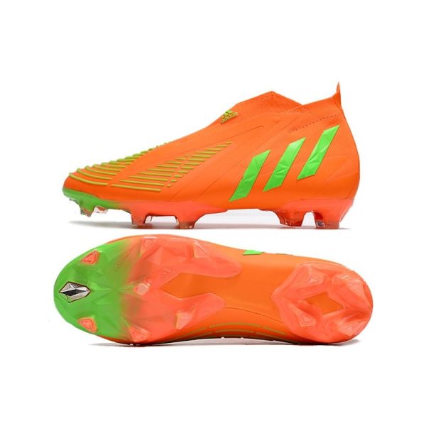Chaussure de Football adidas Predator Edge+ FG RougeSolaire Vert Solaire Equipe Noir