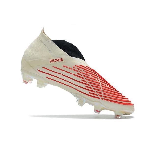 Chaussure de Football adidas Predator Edge+ FG Showdown - Blanc Rouge Doré