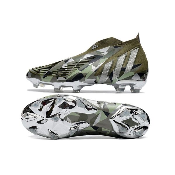 Chaussure de Football adidas Predator Edge+ FG Swarovski - Vert Argenté Vert ÉDITION LIMITÉE