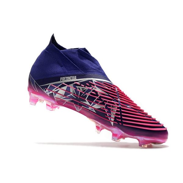 Chaussure de Football adidas Predator Edge+ FG Violet Equipe Argent Métallique Rose Choc Equipe