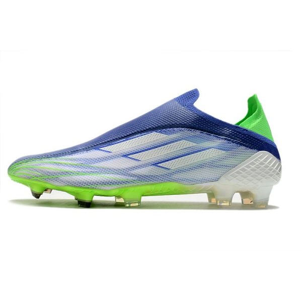 Chaussure de foot Adidas X Speedflow + FG Blanc Bleu Vert