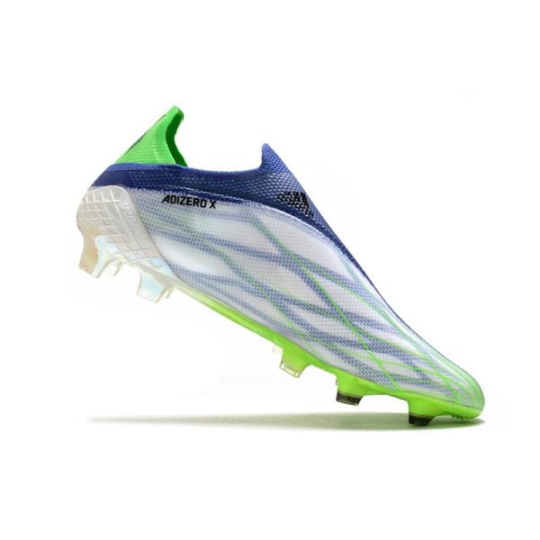 Chaussure de foot Adidas X Speedflow + FG Blanc Bleu Vert