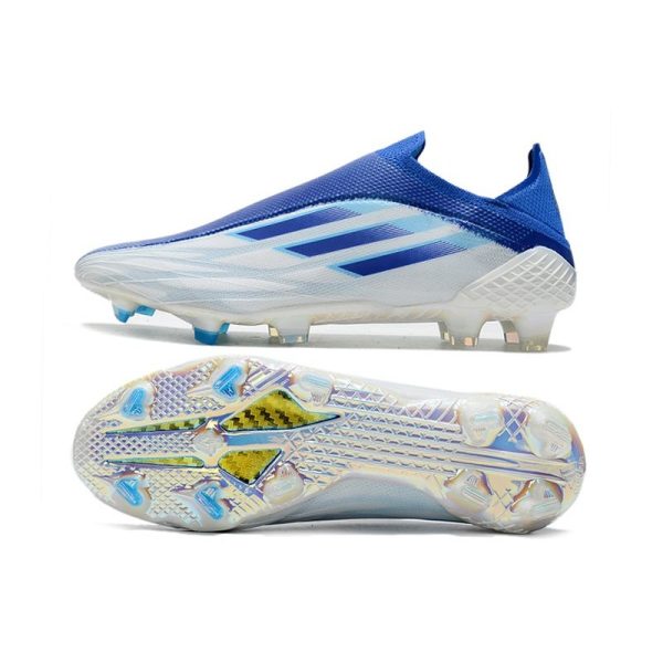 Chaussure de foot Adidas X Speedflow + FG Blanc Indigo Ciel