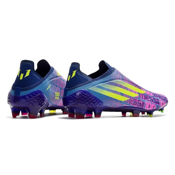 Chaussure de foot Adidas X Speedflow + FG Bleu Victoire Rose Choc Jaune Solaire