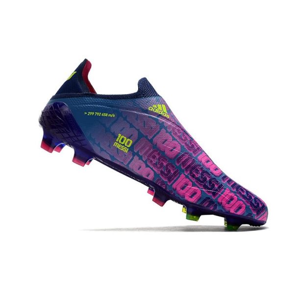 Chaussure de foot Adidas X Speedflow + FG Bleu Victoire Rose Choc Jaune Solaire