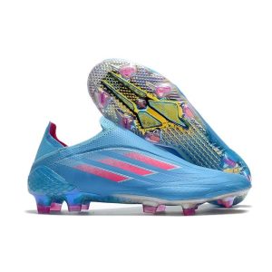 Chaussure de foot Adidas X Speedflow + FG Ciel Rose Choc Equipe Blanc