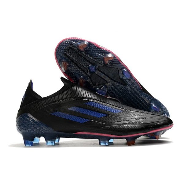 Chaussure de foot Adidas X Speedflow + FG Noir Encre Sonic Jaune Solaire