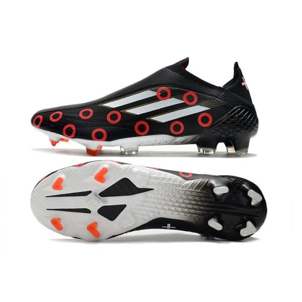 Chaussure de foot Adidas X Speedflow + FG Noir Rouge Blanc