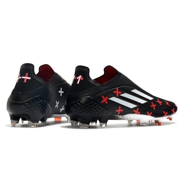 Chaussure de foot Adidas X Speedflow + FG Noir Rouge Blanc