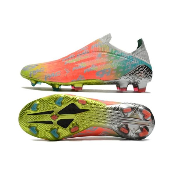 Chaussure de foot Adidas X Speedflow + FG Onix Transparent Blanc Jaune Solaire