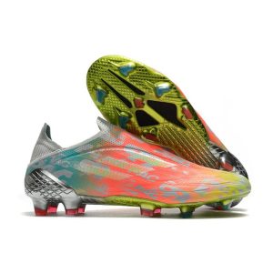Chaussure de foot Adidas X Speedflow + FG Onix Transparent Blanc Jaune Solaire