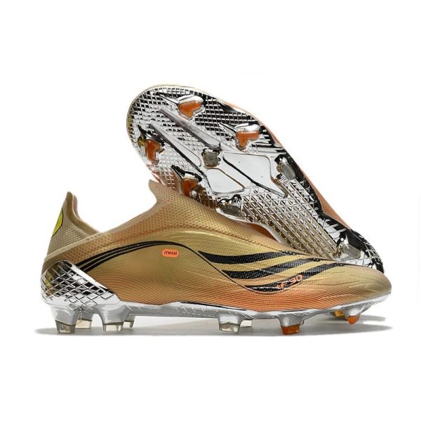 Chaussure de foot Adidas X Speedflow + FG Tech Métallique Noir Intense Orange