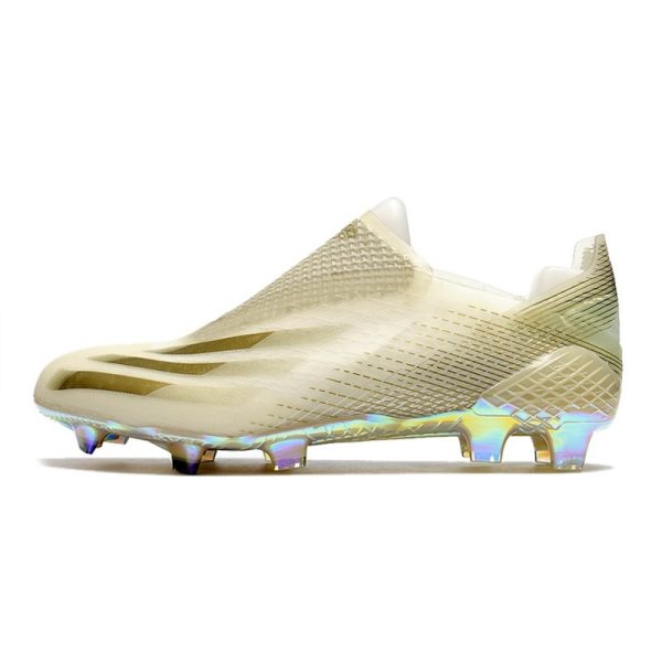 Chaussure de foot adidas X Ghosted + FG Inflight - Blanc Doré Noir