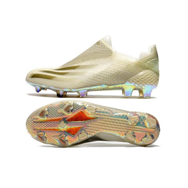 Chaussure de foot adidas X Ghosted + FG Inflight - Blanc Doré Noir