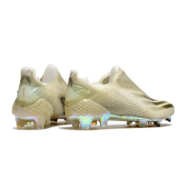 Chaussure de foot adidas X Ghosted + FG Inflight - Blanc Doré Noir