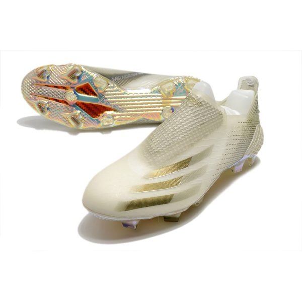Chaussure de foot adidas X Ghosted + FG Inflight - Blanc Doré Noir
