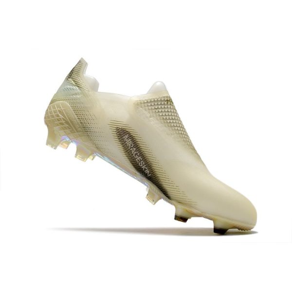 Chaussure de foot adidas X Ghosted + FG Inflight - Blanc Doré Noir