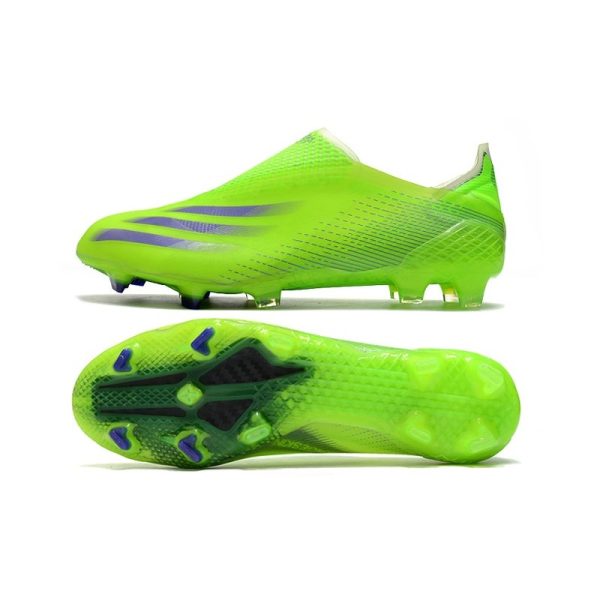 Chaussure de foot adidas X Ghosted + FG Precision To Blur - Vert Violet Jaune