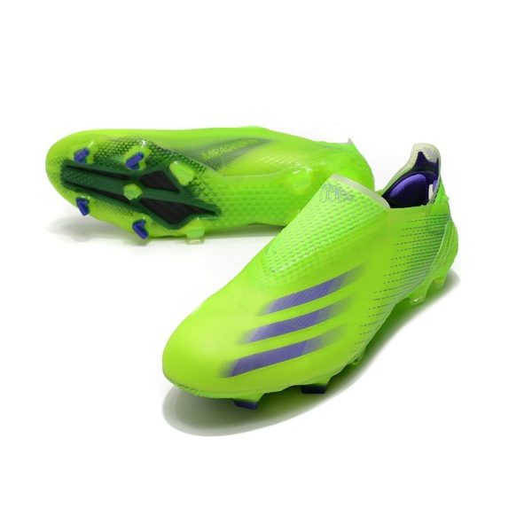 Chaussure de foot adidas X Ghosted + FG Precision To Blur - Vert Violet Jaune