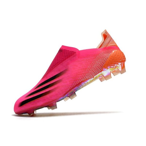 Chaussure de foot adidas X Ghosted + FG Rose Choc Noir Orange