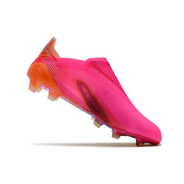 Chaussure de foot adidas X Ghosted + FG Rose Choc Noir Orange