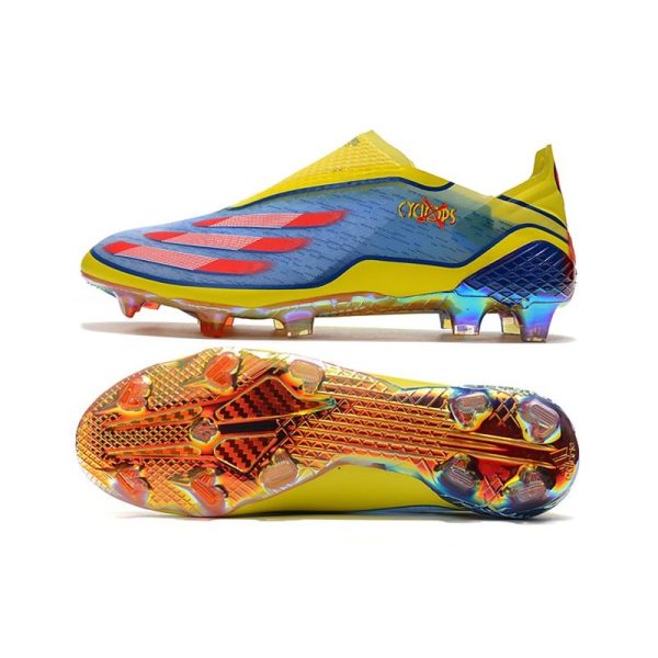 Chaussure de foot adidas X Ghosted + FG X-Men Cyclops - Bleu Rouge Vif Jaune