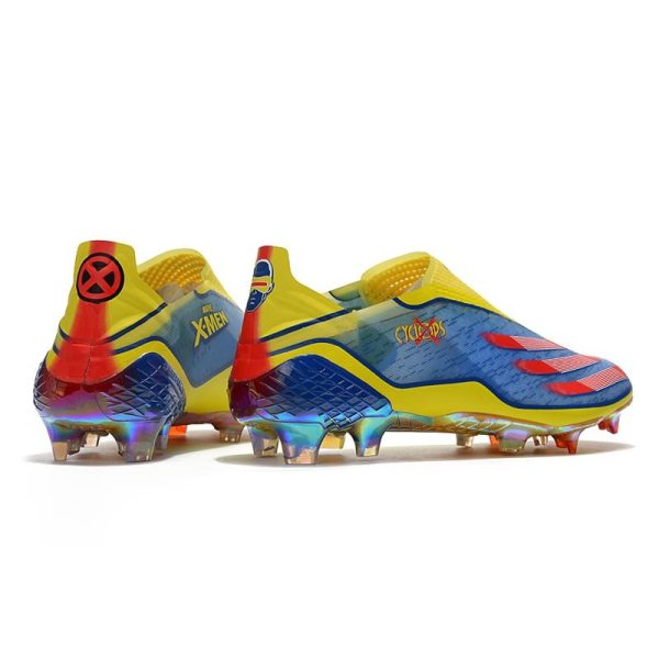 Chaussure de foot adidas X Ghosted + FG X-Men Cyclops - Bleu Rouge Vif Jaune