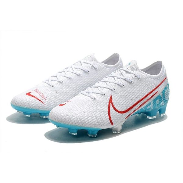 Chaussures Nike Mercurial Vapor 13 Elite FG Blanc Bleu
