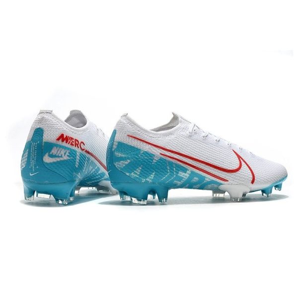 Chaussures Nike Mercurial Vapor 13 Elite FG Blanc Bleu