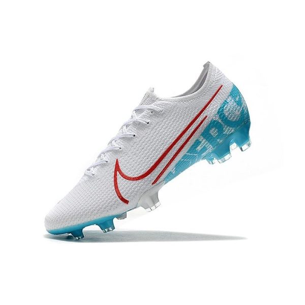 Chaussures Nike Mercurial Vapor 13 Elite FG Blanc Bleu