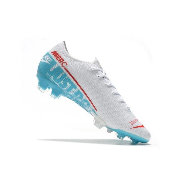 Chaussures Nike Mercurial Vapor 13 Elite FG Blanc Bleu