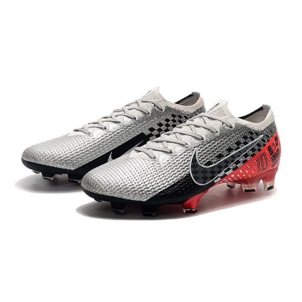 Chaussures Nike Mercurial Vapor 13 Elite FG NJR Chromé Noir Rouge Platine