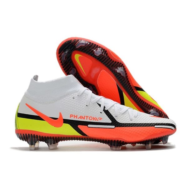 Chaussures Nike Phantom GT2 Elite DF FG Blanc Carmin Volt