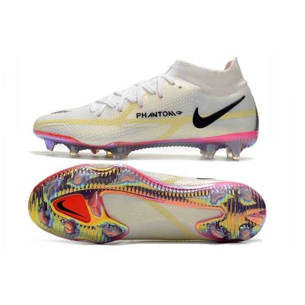 Chaussures Nike Phantom GT2 Elite DF FG Blanc Noir Carmin Rose