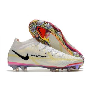 Chaussures Nike Phantom GT2 Elite DF FG Blanc Noir Carmin Rose