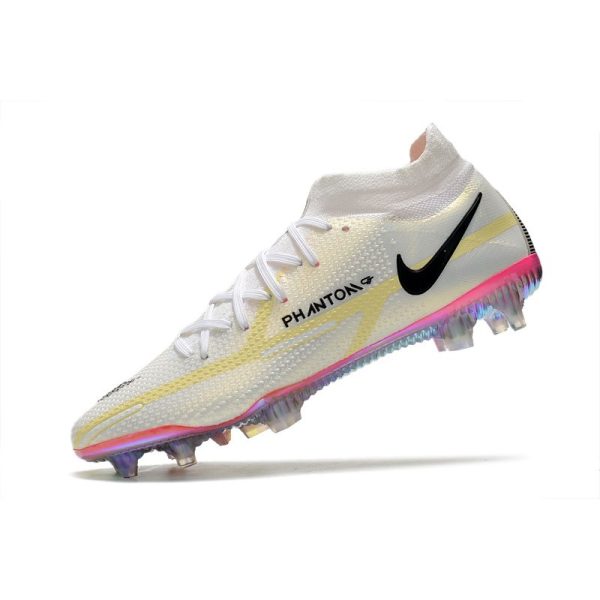 Chaussures Nike Phantom GT2 Elite DF FG Blanc Noir Carmin Rose