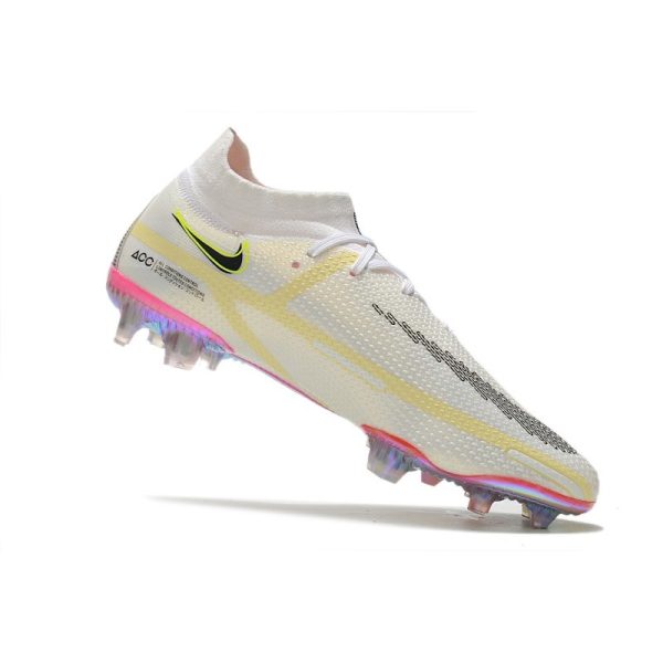 Chaussures Nike Phantom GT2 Elite DF FG Blanc Noir Carmin Rose