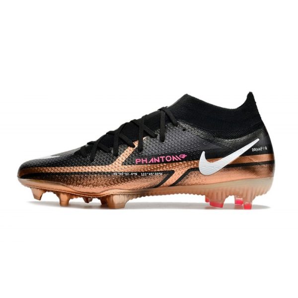 Chaussures Nike Phantom GT2 Elite DF FG Cuivre Métallique Blanc Noir