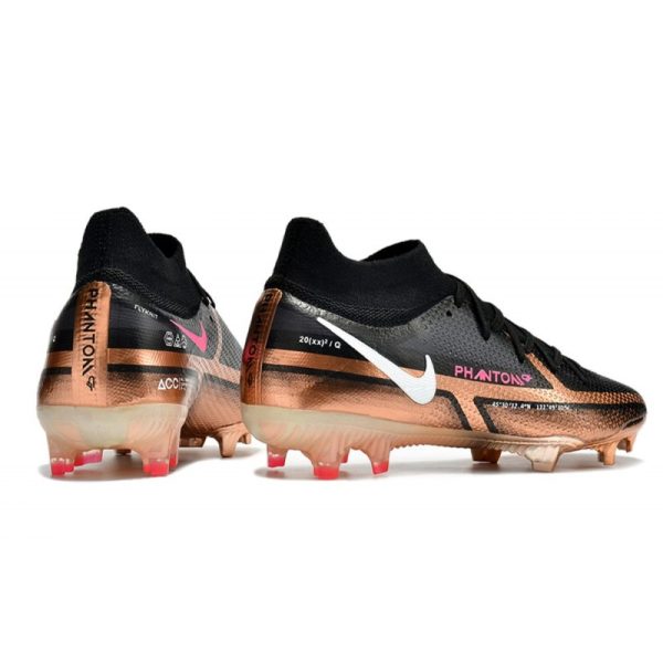 Chaussures Nike Phantom GT2 Elite DF FG Cuivre Métallique Blanc Noir