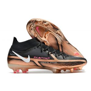 Chaussures Nike Phantom GT2 Elite DF FG Cuivre Métallique Blanc Noir