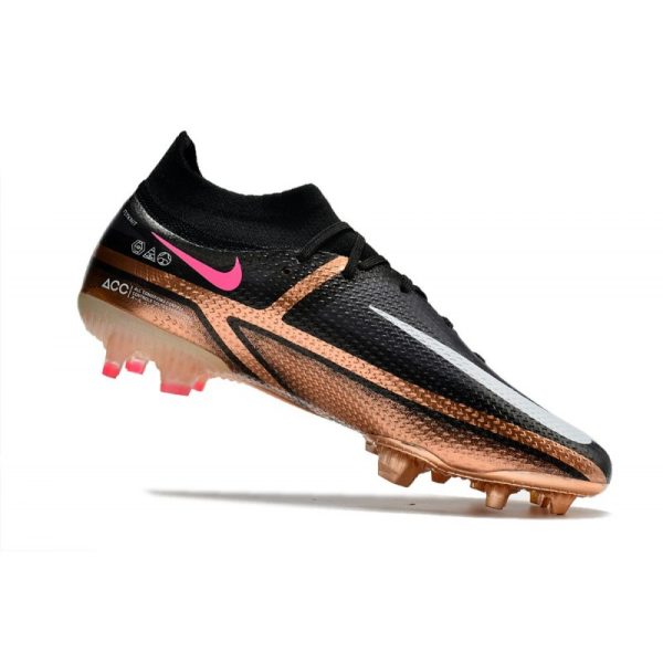 Chaussures Nike Phantom GT2 Elite DF FG Cuivre Métallique Blanc Noir