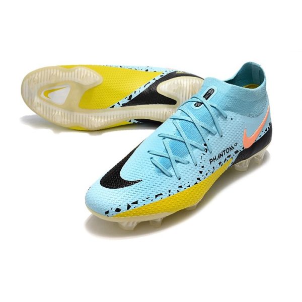 Chaussures Nike Phantom GT2 Elite DF FG Glacie Ice Noir Jaune Strike