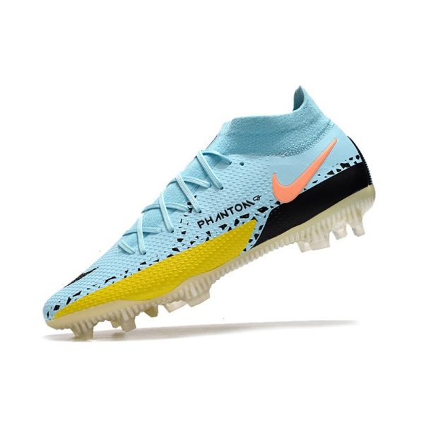 Chaussures Nike Phantom GT2 Elite DF FG Glacie Ice Noir Jaune Strike
