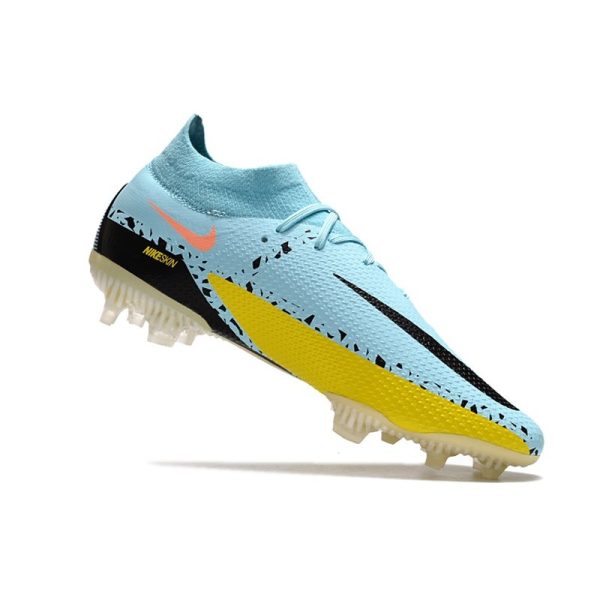 Chaussures Nike Phantom GT2 Elite DF FG Glacie Ice Noir Jaune Strike