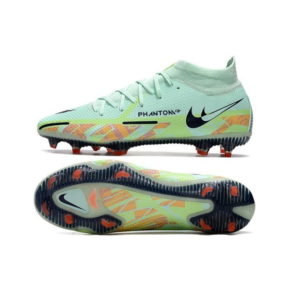 Chaussures Nike Phantom GT2 Elite DF FG Menthe Mousse Noirened Bleu Fantôme
