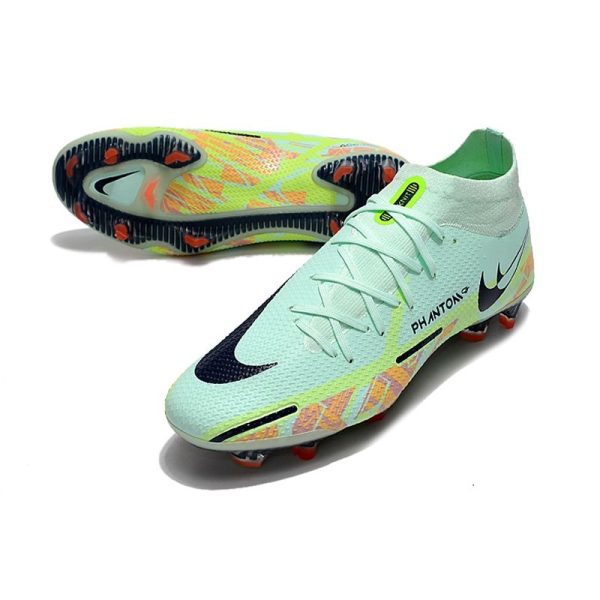 Chaussures Nike Phantom GT2 Elite DF FG Menthe Mousse Noirened Bleu Fantôme