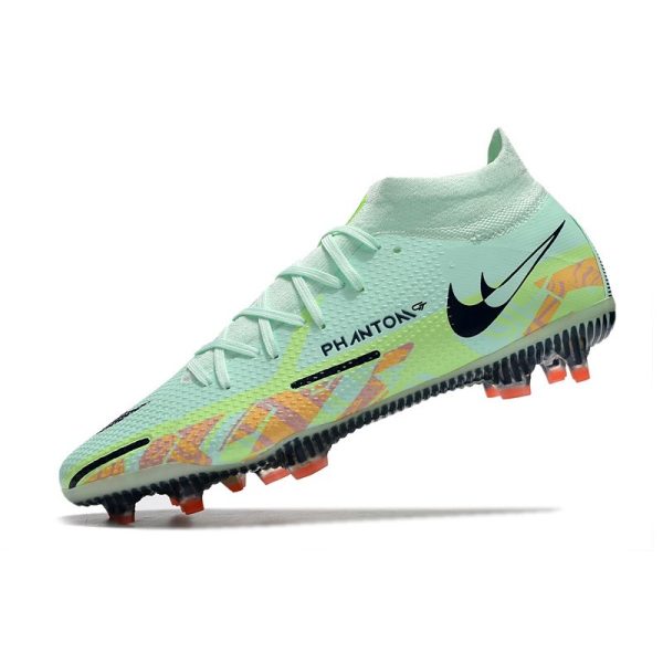Chaussures Nike Phantom GT2 Elite DF FG Menthe Mousse Noirened Bleu Fantôme