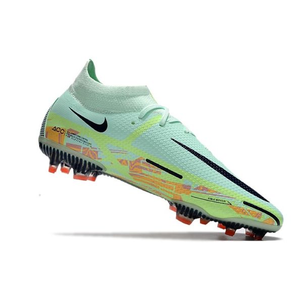 Chaussures Nike Phantom GT2 Elite DF FG Menthe Mousse Noirened Bleu Fantôme