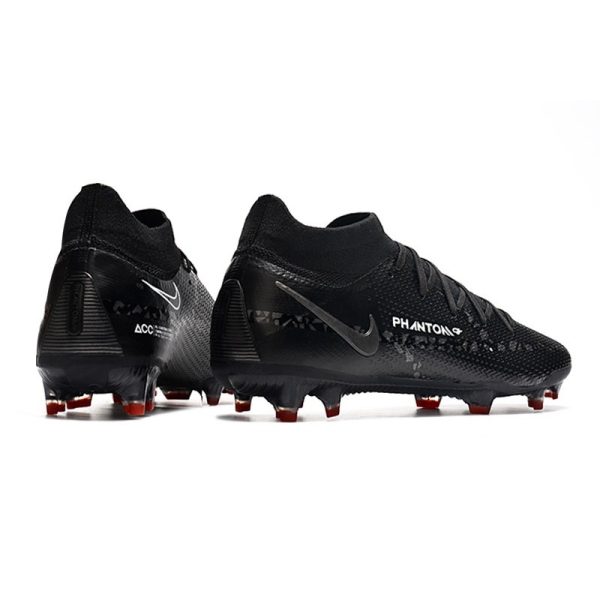 Chaussures Nike Phantom GT2 Elite DF FG Noir Gris Fumé Summit Blanc